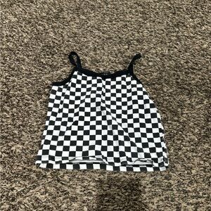 checkered tank top